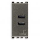 VIMAR - 19292.CC.M - C+C-USB supply unit 15W 3A 5V 1M Metal