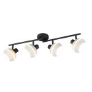 TRIO - Четворен спот бял с черна основа, метален ISLA R86364076 4x E14 10W