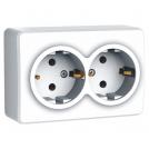 ACA LIGHTING - Двоен Контакт Шуко 16A за външен монтаж MURATA Бял 1000226201
