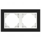 EFAPEL - DOUBLE FRAME BLACK GLASS/ICE 90920 TEG LOGUS 90 Crystal