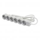 LEGRAND - 694572 Power strip white 6x2P + E with cable 5 meters / 1.5mm2 Standard Legrand