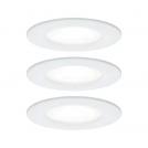 PAULMANN - 92980 LED recessed light Nova basic set rigid IP44 round 78mm✴GU10 3x6.5W⚡3x470lm⚡230V⚡4000K✴white matt