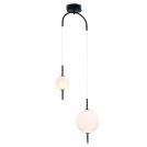 ACA LIGHTING - Пендел   TNK323LED11P PENDANT LUMINAIRE LED 11W 3000K 1150LM AMELIA BLACK METALIC+WHITE GLASS D37XH120CM 