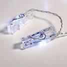 ACA LIGHTING - RUBBER WIRE 20 LED STRING LIGHTS ,  WARM WHITE, IP20, 165cm  FCLIP20W2A