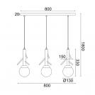ACA LIGHTING - pendant luminaire  FLORESTA EF93573P 3XE14 (1)