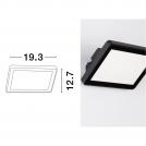 NOVA LUCE - Moisture-proof Wall lamp L:19.3, W:4.7, H:12.7 cm. 9060206 NOBU ⚡ LED 15W ⚡ 496.9Lm ⚡3000К ⚡ 220-240V ⚡ IP65 ✴ Sandy Black (1)