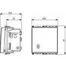 VIMAR - 19002.2.M - Ключ сх.1 20AX 2М метал ARKE (1)