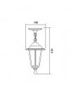 SMARTER - висящ фенер  LONDON  6105R  E27, 1 x max. 42W, IP33 (1)