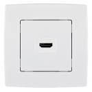 ELMARK - 190747 - HDMI SOCKET WHITE METALLIC CITY 
