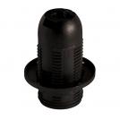 VIVALUX - Termoplastic lamp holder Е14 threaded set with ring T210° black  VIV002704 