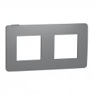 SCHNEIDER ELECTRIC - NU280422 cover frame - 2 gangs - 2 x 2 modules - dark grey/ black