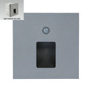 EMITHOR - 70422 LED луна за вграждане в стълбище със сензор 1W, 55lm, 4000K, 230V тъмно сива Step light Vix
