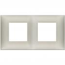 VIMAR - 09664.22 cover plate - 2+2 horizontal/vertical installation modules matt nickel color NEVE UP
