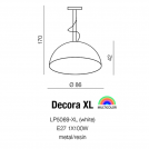 AZZARDO - Пендел Decora XL BLACK LP5069-XL (3)