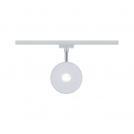 PAULMANN - Спот за шини 96937 URail LED track spot Sphere single spot⏺ 493lm 7w 2700k dimmable ~230v⏺ Бял/Хром