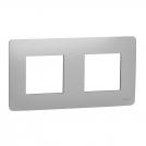 SCHNEIDER ELECTRIC - NU200430 cover frame - 2 gangs - 2 x 2 modules - aluminium