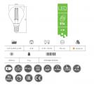GTV Lighting - LD-G45FL4-30 LED крушка 4W E14 3000K AC220-240V 360° 400lm (1)