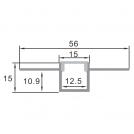 VIVALUX - Алуминиев профил за гипскартон PROFILE-N GK 2m KIT VIV004993 (1)