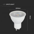 V-TAC - LED Крушка SAMSUNG ЧИП 6W GU10 Димираща 38° 3000K SKU: 21195 (2)