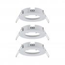 PAULMANN - Луна за вграждане (К-кт. 3бр.)   92480   CHOOSE basic set rigid ⚡ IP44 ⚡ round 78mm ⚡ max. 3x10W ⚡ 230V ✴ Бял мат