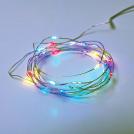 ACA LIGHTING - LED STRING LIGHTS WITH SILVER COPPER WIRE,  multicolor light, RGB, IP20  XSW20RGBYCR