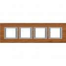 BTICINO - HA4802M4HLTK rectangular cover plate 4х2modules-Teak wood