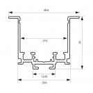 VIVALUX - SLIM25 Recessed mounting track InTrack 2M VIV004942 (4)