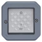 LEGRAND - Влагозащитен Двуполюсен ключ 16А с индикатор Plexo New Сив 69528L