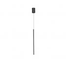 NOVA LUCE - Pendant light sand black aluminum LED 4W 3000K 177lm D:7.7cm H:150cm STILVI 9232151