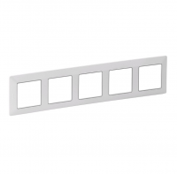 LEGRAND - Петорна рамка Valena Life 754035 бяла с хром