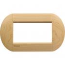 BTICINO - LNB4804LAE Round cover plate 4 modules - maple 