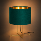 TNL - METAL & VELVET FABRIC TABLE LAMP TNL1007GR