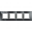 BTICINO - HA4802M4HHS rectangular cover plate 4х2modules - Monochrome anthracite - metal