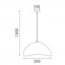 ACA LIGHTING - Пендел Ø500mm, h1500mm CAVE E27 бял MP24123650 (3)