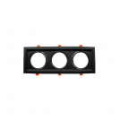 ACA LIGHTING - Черна луна за вграждане тройна 185x485 3хAR111 XMQ XMQAR3B