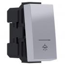 ACA LIGHTING - MODYS PUSH BUTTON SWITCH WITH INDICATOR & SYMBOL LIGHT SILVER 1 M. 1P 10A 250VAC IP20 10101312417