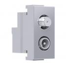 ACA LIGHTING - MODYS SAT TV-R SOCKET THROUGH-LINE SILVER 1 M. IP20 10101312686