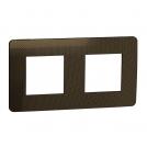 SCHNEIDER ELECTRIC - NU280451 cover frame - 2 gangs - 2 x 2 modules - bronze/ ivory coarse surface