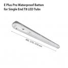 2R - WATERPROOF BATTEN E PLUS PRO 1xL600  IP65 FOR SINGLE END T8 LED TUBS