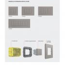 BTICINO - Frame 2 modules for mounting on a 3 module console white Light Now YA4819WW (1)