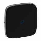 LEGRAND - 7 550 88 Cover plate Valena Allure -one/two-way switch/push-button -with blue lens - black