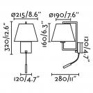 FARO - FRAME Old gold wall lamp with LED reader 20173-03  (1)