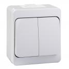 SCHNEIDER ELECTRIC - NML0300121 2-circuit switch surf. IP54 screws white
