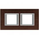 BTICINO - HA4802M2HLWE rectangular cover plate 2х2modules-Wenge - wood