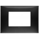 VIMAR - 09673.04 cover plate - 3 centered module black color NEVE UP