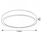 RABALUX - Moisture-proof LED ceiling light SAMIRA 48W 3100lm 4000К IP44 black 71254 (2)