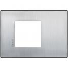 BTICINO - HW4819CRS Cover plate Axolute Air 2 modules - brushed chrome - material: metal