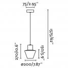 FARO - пендел IP44 MISTU 74427C-02 Е27, 15W (1)
