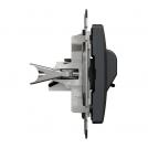 SCHNEIDER ELECTRIC - SDD114411 Sedna Design & Elements, Двоен изход за високоговорител, антрацит (2)