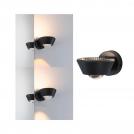 PAULMANN - LED Аплик  79769   SABIK ⚡ IP44 ⚡ 2700K ⚡ 840lm / 320lm ⚡ 230V⚡ 9 / 4W dimmable ✴ Черен